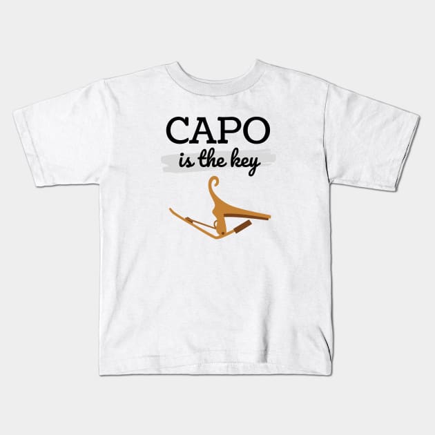 Capo is the Key Wood Capo Light Theme Kids T-Shirt by nightsworthy